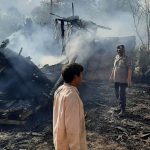 Dua unit rumah milik warga di Dusun III Banjar Julu, Desa Batumanumpak, Kecamatan Pangaribuan hangus terbakar hingga rata dengan tanah