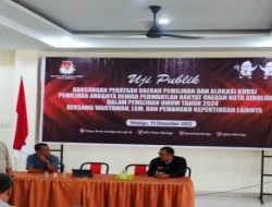 KPU Sibolga Menggelar Uji Publik Tentang Rancangan Dapil dan Alokasi Kursi DPRD Pemilihan Umum 2024.