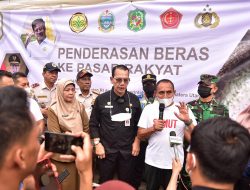 Gubernur Sumatera Utara Membuka Pasar Beras Murah Sebanyak 30 Ton Beras Disalurkan