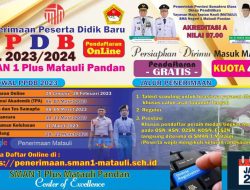 SMA N 1 Plus Matauli Pandan Buka Penerimaan PPDB Ajaran 2023-2024