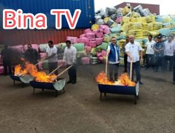 Bea Cukai dan Bareskrim Polri Musnahkan Barang Bukti Hasil Operasi Penindakan Balepressed (Pakaian Bekas Ilegal)