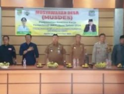 Aparatur Desa Jejalen Jaya Gelar Acara Musdes Tahun Anggaran 2024 Bersama Camat Tambun Utara