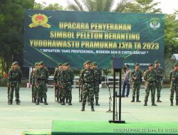 Menyambut Hari Ulang Tahun Infanteri Ke-75 Kasdam jaya Jayakarta Pimpin Upacara Penyerahan Simbol Tonting YWPJ TA 2023 Di Kodim 0509 Kabupaten Bekasi