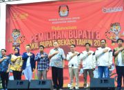 KPUD Kabupaten Bekasi Launching Jingle & Maskot Pilkada 2024