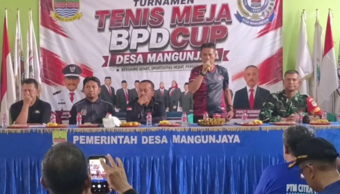 Turnamen Tenis Meja BPD Cup Tahun 2026, Resmi di Buka. Kepala Desa Mangunjaya, Jayadi Said SE, : Wujudkan Kesatuan dan Persatuan, Kalau Bukan Kita, Lantas Siapa Lagi?