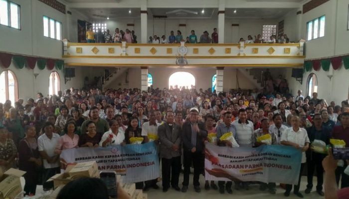 PARNA Indonesia Salurkan Sembako untuk Korban Banjir dan Longsor Sibolga-Tapteng